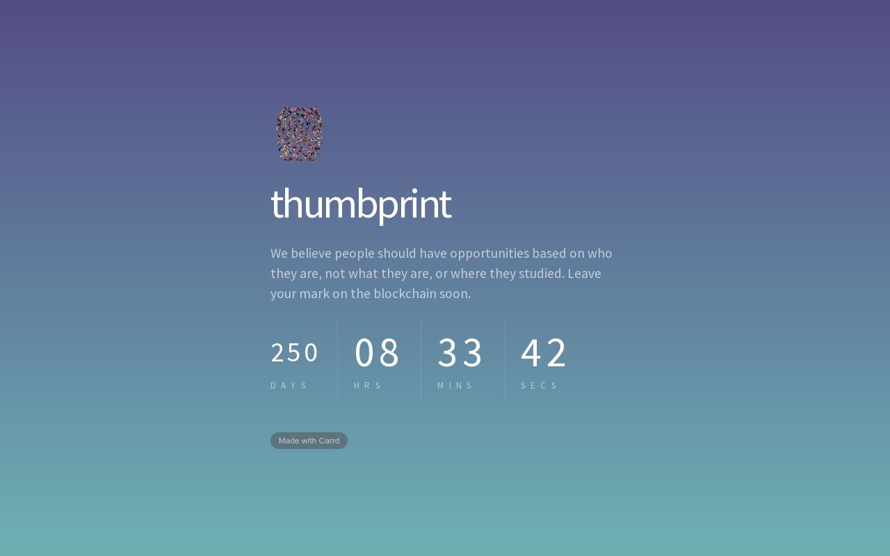 Carrd profile picture for @thumbprint